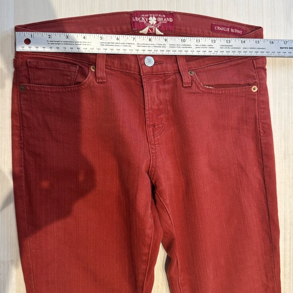 Lucky brand jeans red orange burnt sienna color